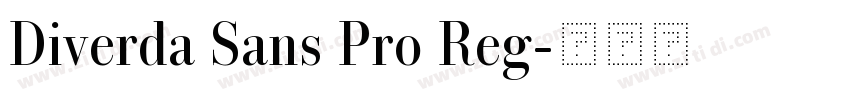 Diverda Sans Pro Reg字体转换